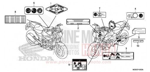 CAUTION LABEL NC700SD de 2013